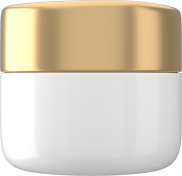 skincare cream jar mockup packaging in white gold